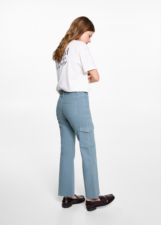 Mango Jeans Crop Flare Cargo