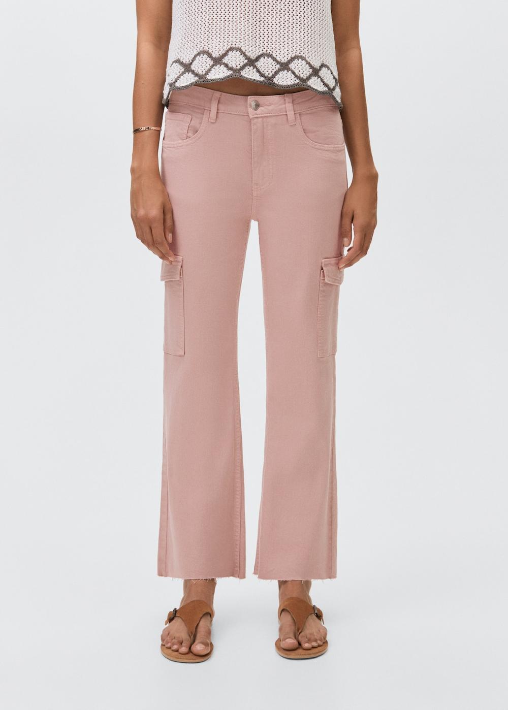 Mango Jeans crop flare cargo