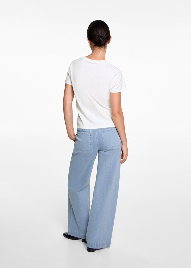 Mango Jeans Culotte Bolsillos