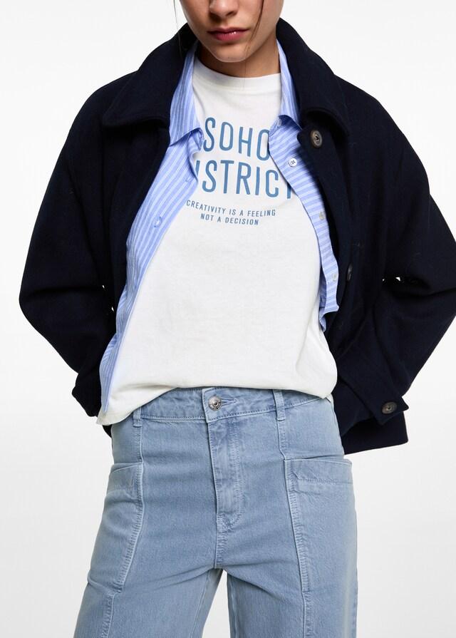 Mango Jeans Culotte Bolsillos