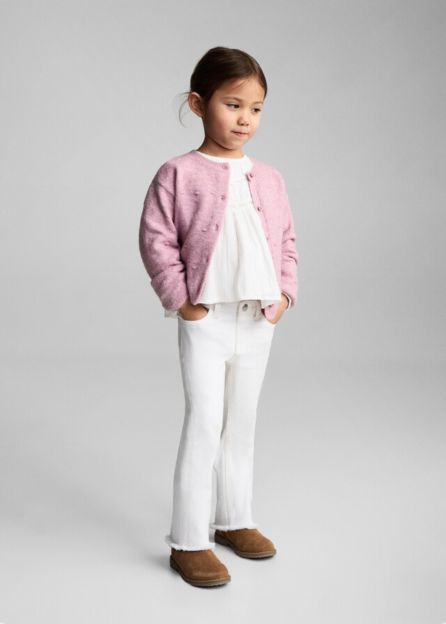 Mango Jeans Flare Bajo Deshilachado