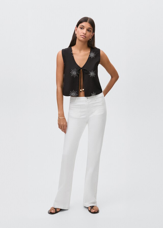 Mango Jeans Flare Bolsillos