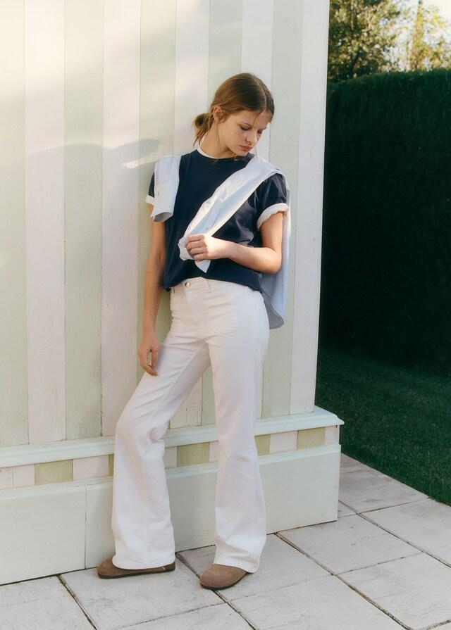 Mango Jeans Flare Bolsillos