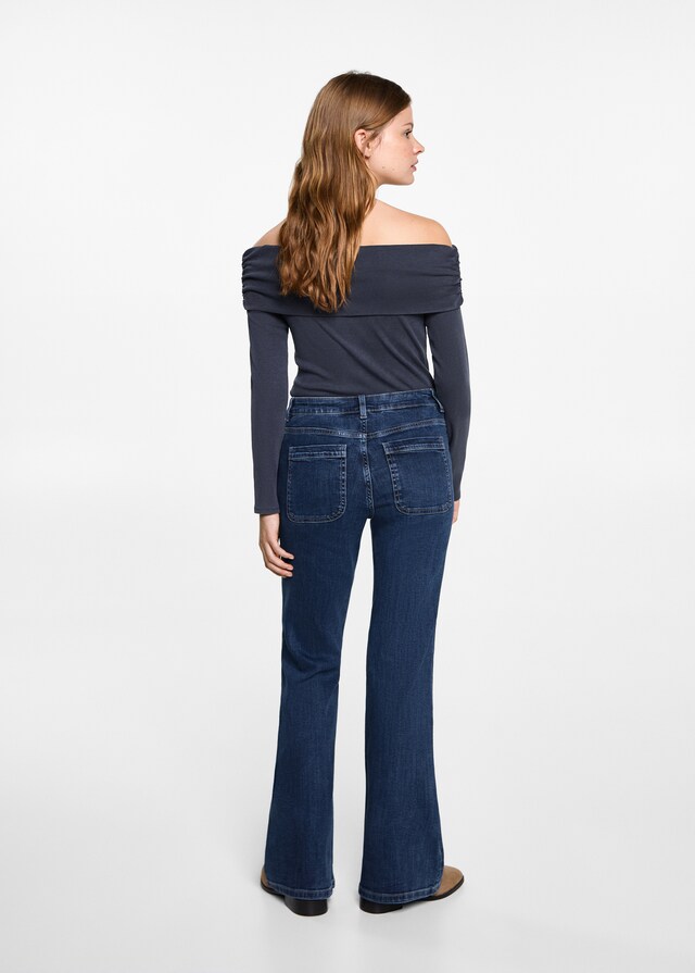Mango Jeans Flare Bolsillos