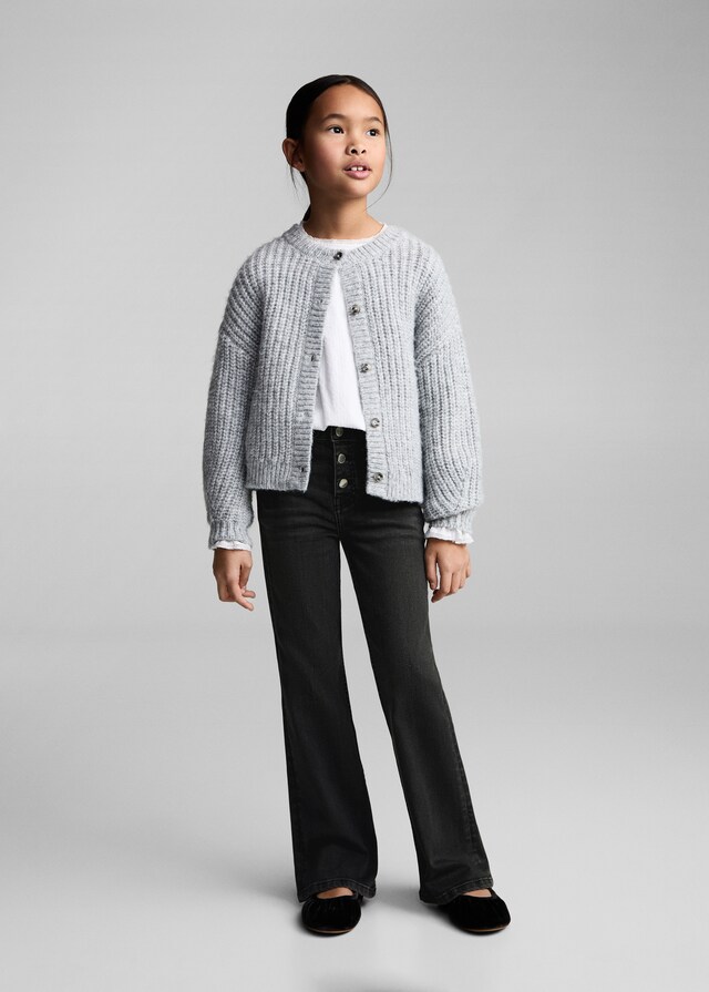 Mango Jeans Flare Botones