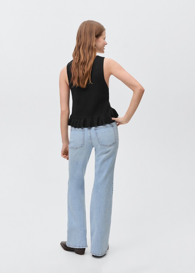 Mango Jeans Flare Rotos Decorativos