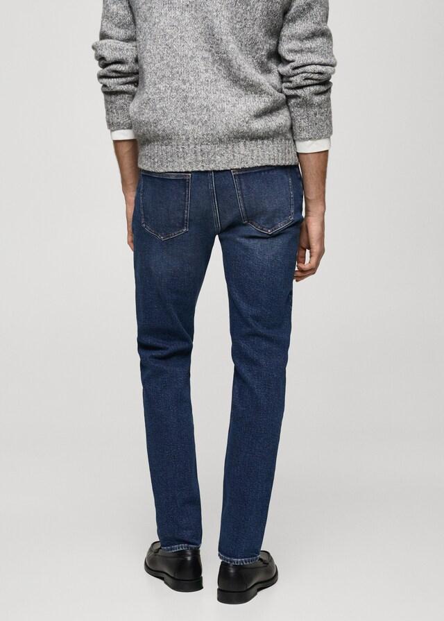 Mango Jeans Jan Slim Fit Lavado Oscuro Desgastado