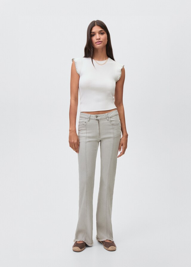 Mango Jeans Low Waist Costuras