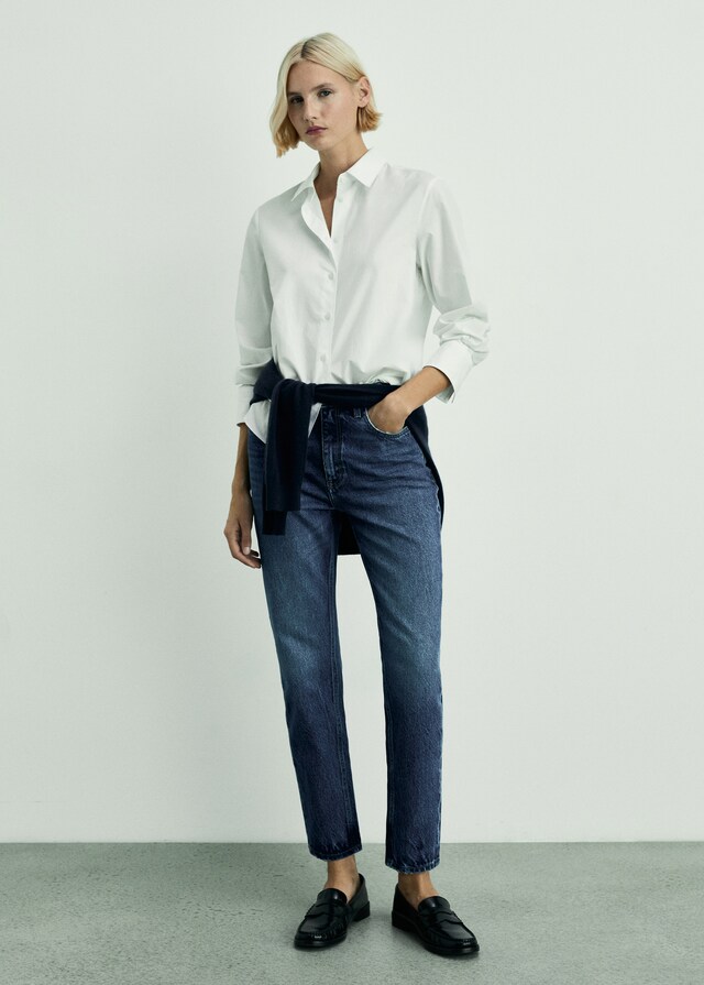 Mango Jeans Mom2000 Mom Tiro Alto