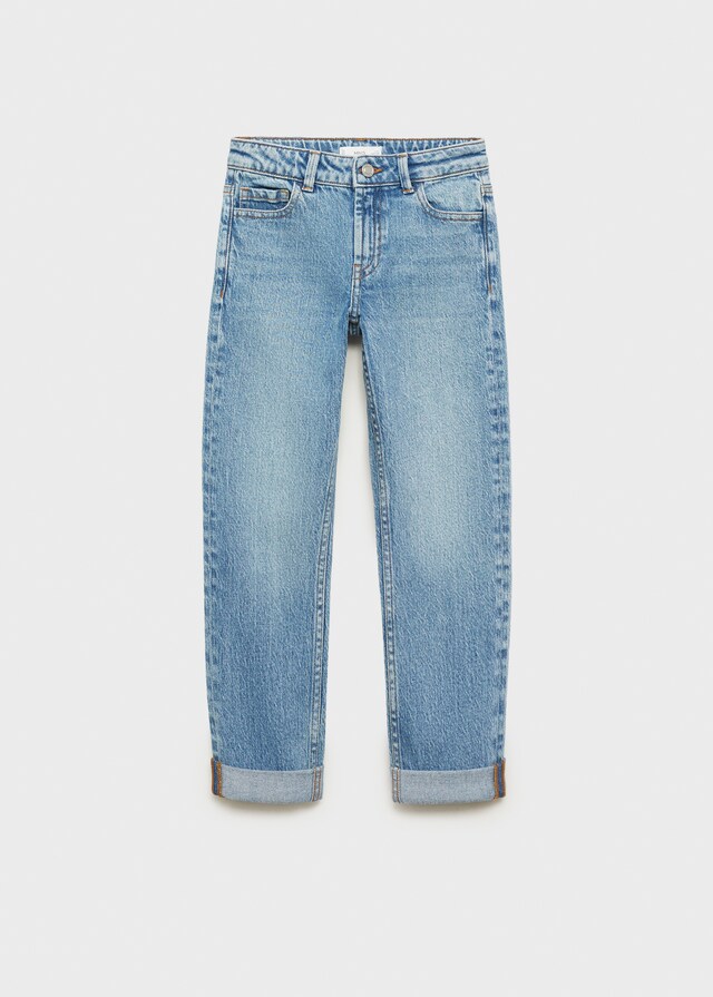 Mango Jeans Rectos Bajo Vuelta
