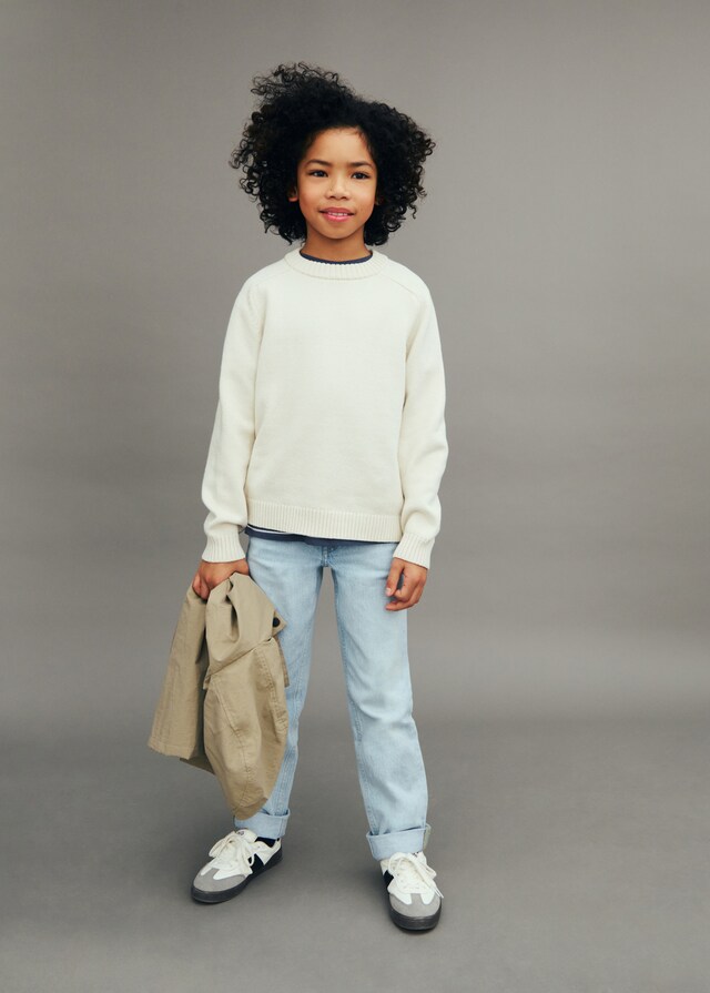 Mango Jeans Rectos Bajo Vuelta