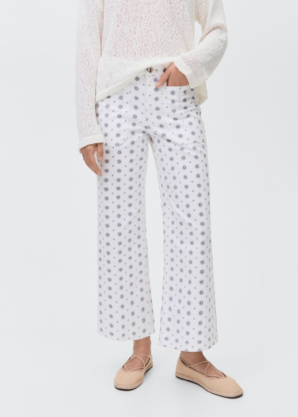 Mango Jeans rectos estampados