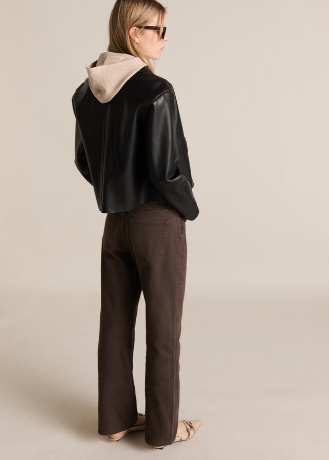 Mango Jeans Rectos Tiro Alto