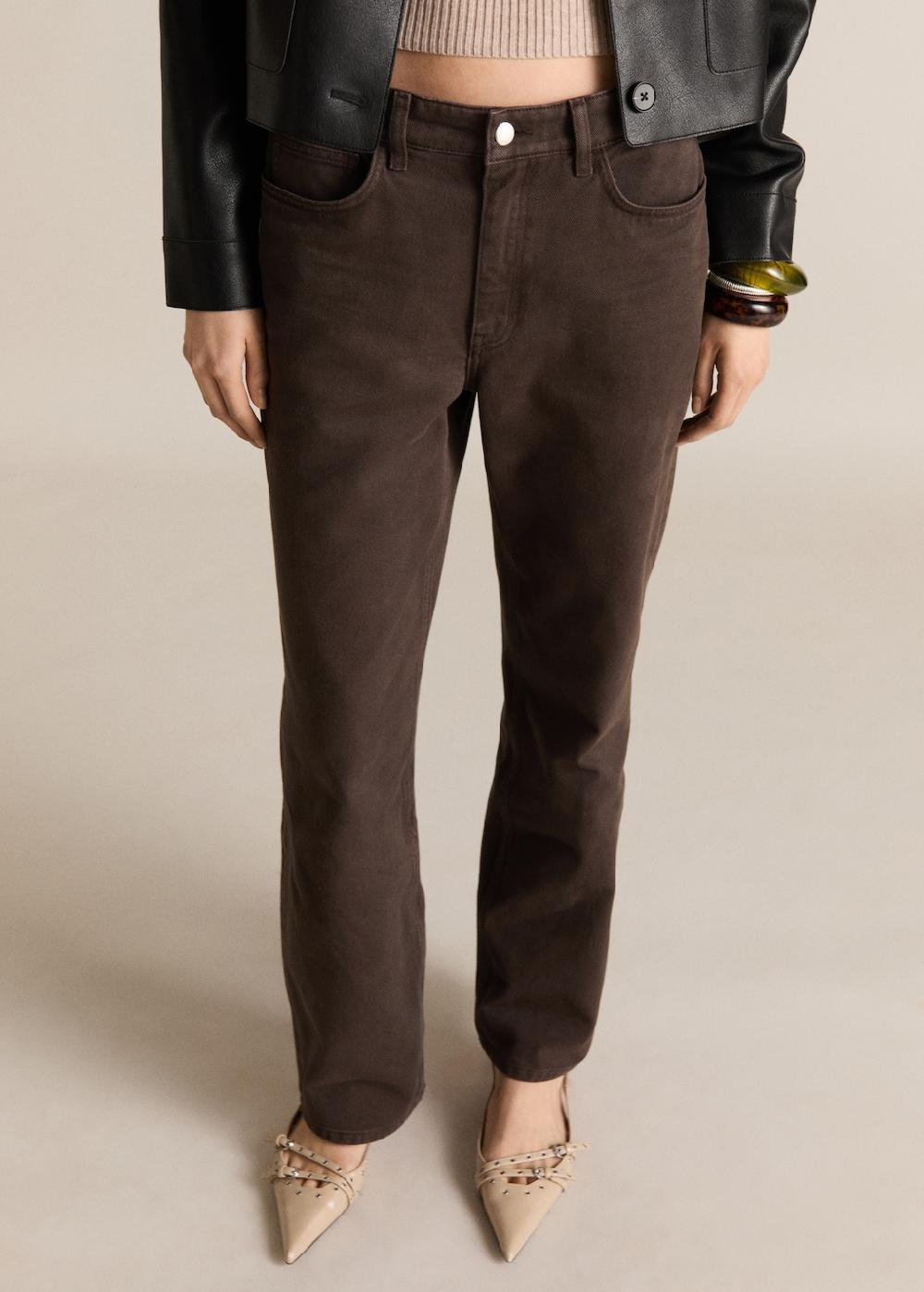 Mango Jeans rectos tiro alto