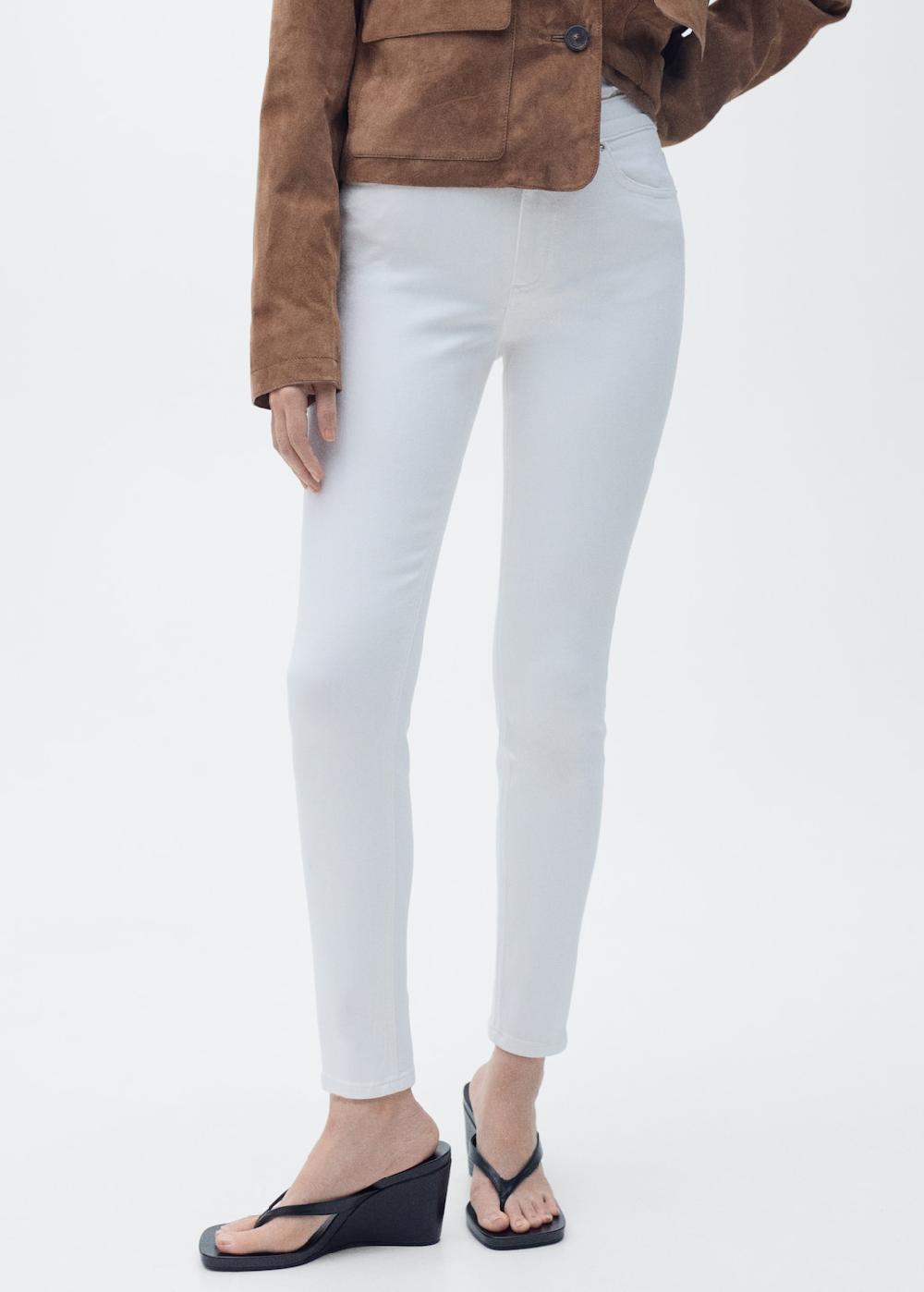 Mango Jeans skinny tiro medio