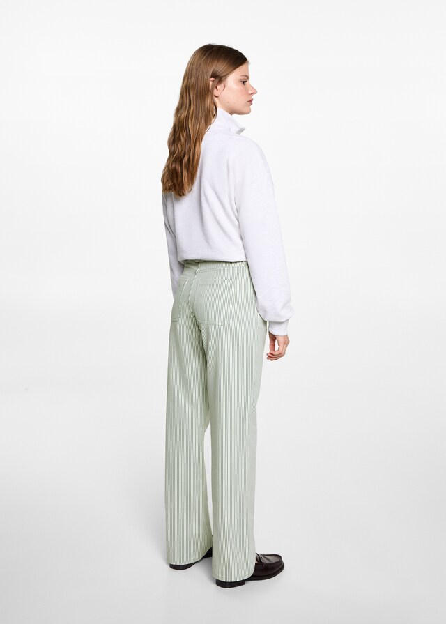 Mango Jeans Straight Rayas