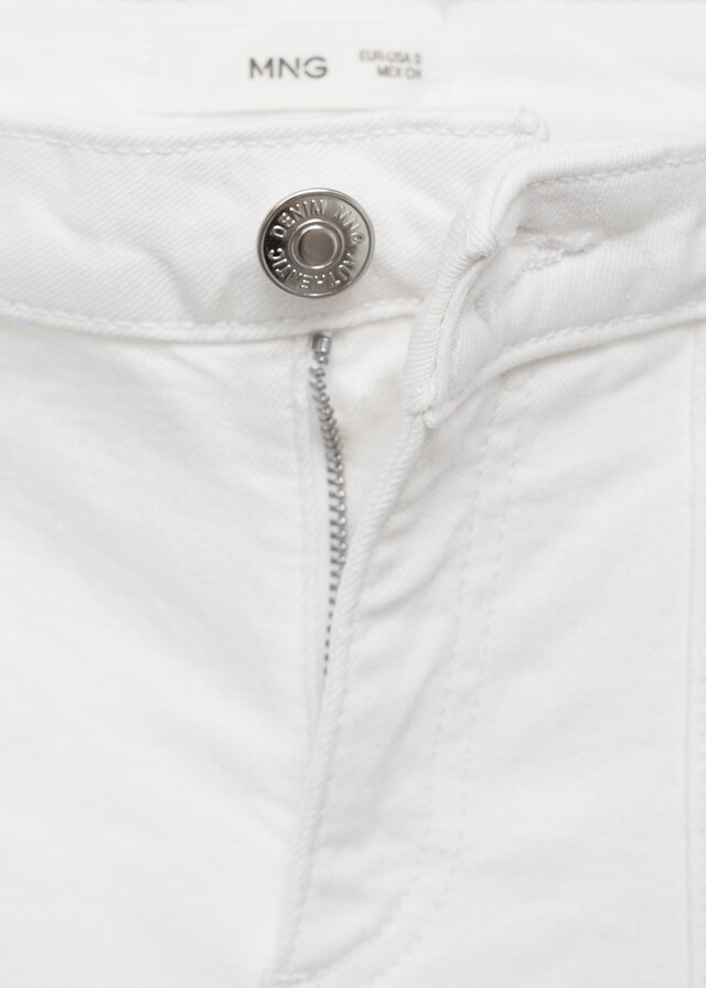 Mango Jeans Wideleg Bajo Deshilachado