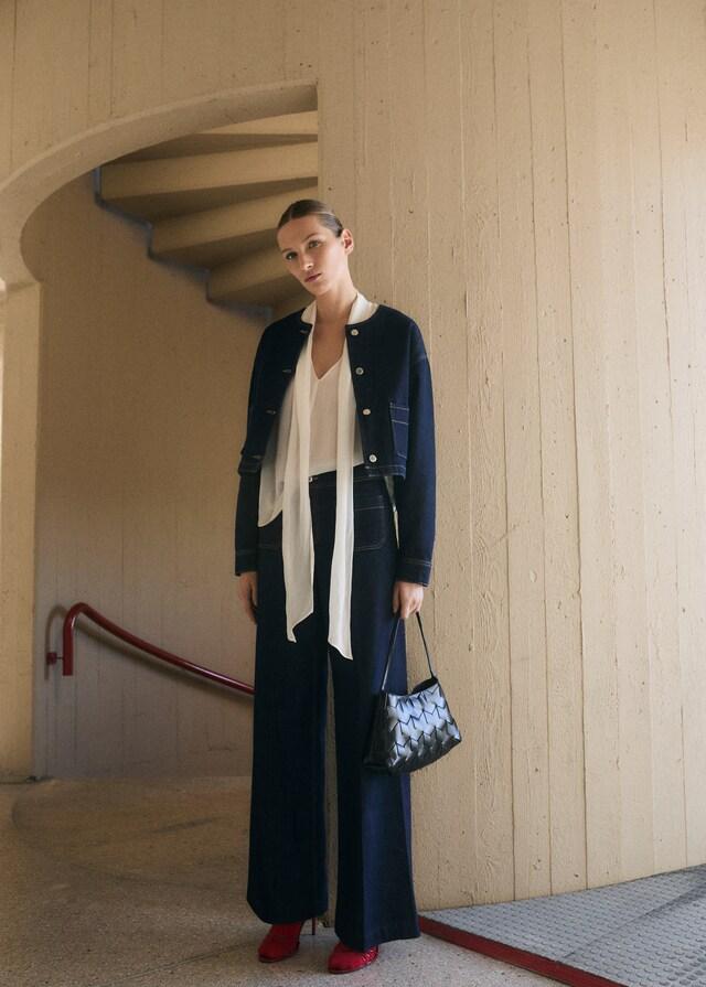 Mango Jeans Wideleg Bolsillos Rinse Wash