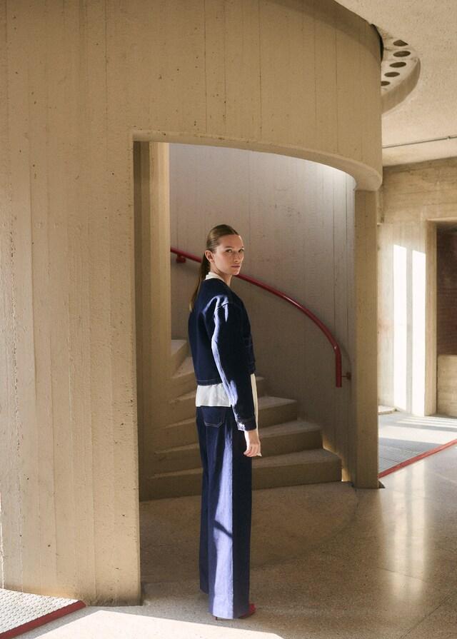 Mango Jeans Wideleg Bolsillos Rinse Wash