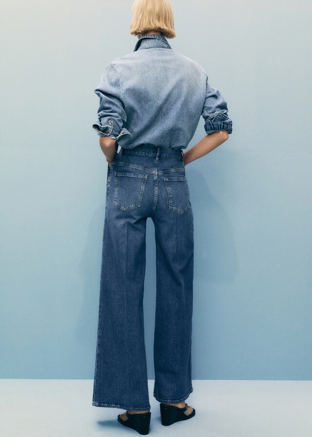 Mango Jeans Wideleg Tiro Alto