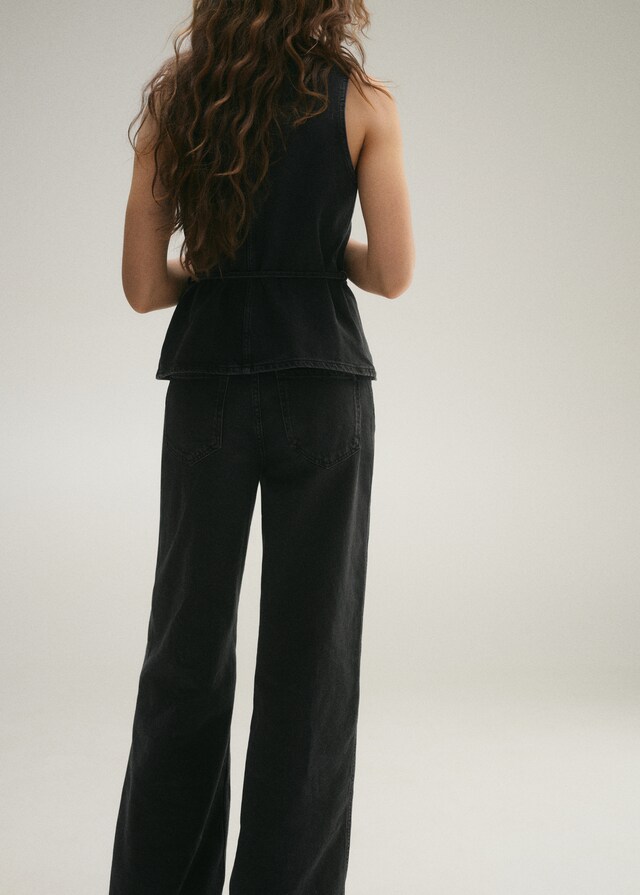 Mango Jeans Wideleg Tiro Alto