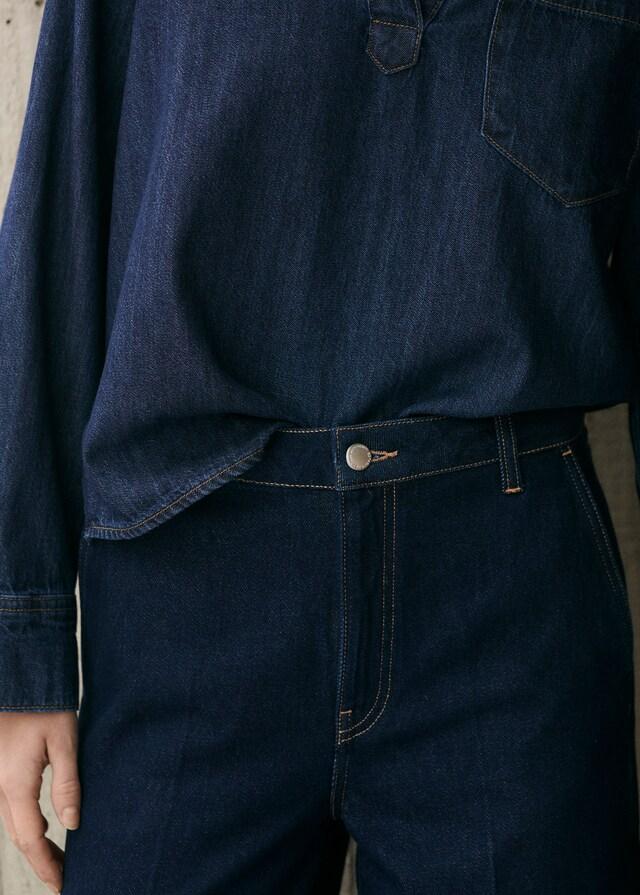 Mango Jeans Wideleg Tiro Alto Rinse Wash