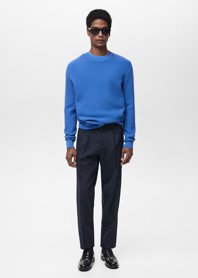 Mango Jersey 100% Algodón Trenzado