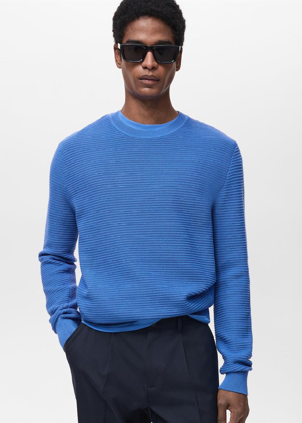 Mango Jersey 100% algodón trenzado