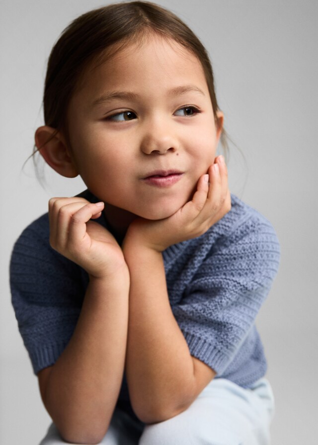 Mango Jersey Algodón Punto Manga Corta