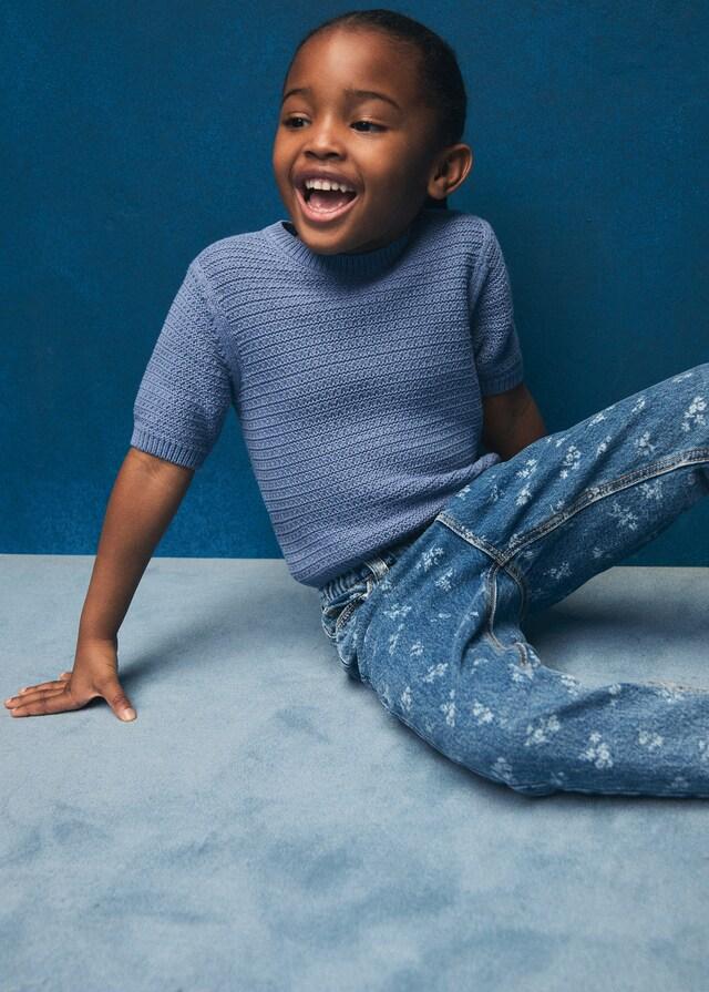 Mango Jersey Algodón Punto Manga Corta