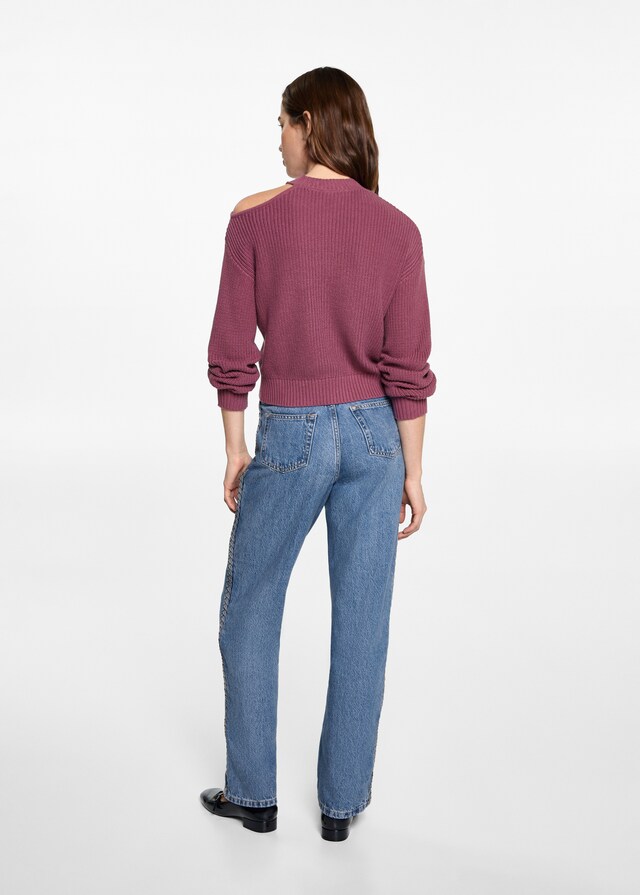 Mango Jersey Asimétrico Abertura Hombro