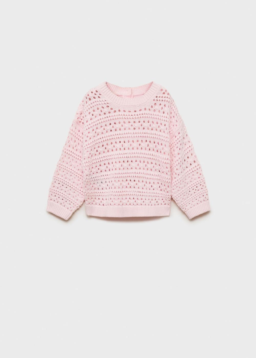 Mango Jersey calado algodón reciclado