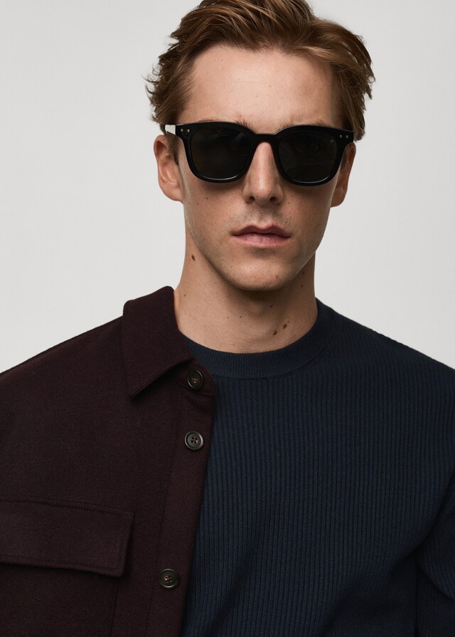 Mango Jersey Punto Algodón Canalé