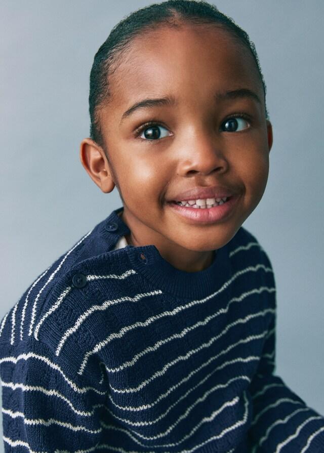 Mango Jersey Punto Calado Rayas