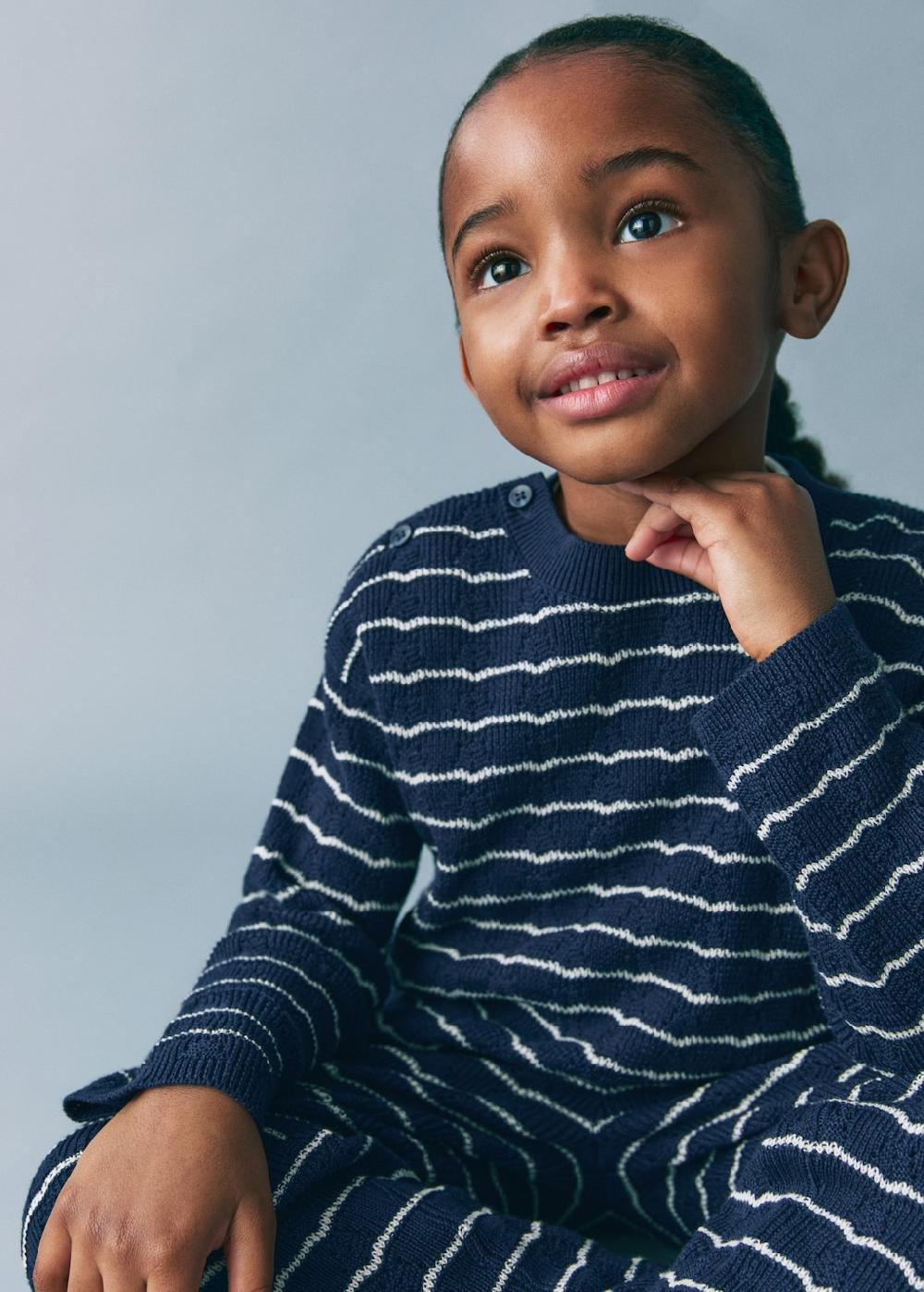 Mango Jersey punto calado rayas