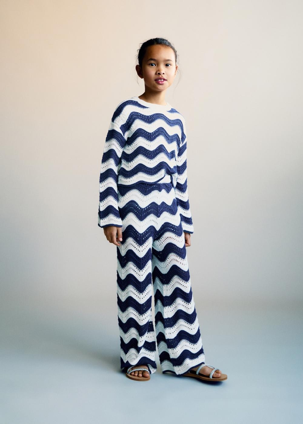 Mango Jersey punto calado zigzag