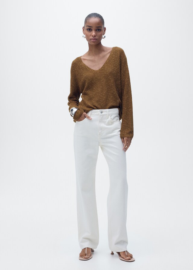 Mango Jersey Punto Cuello Pico