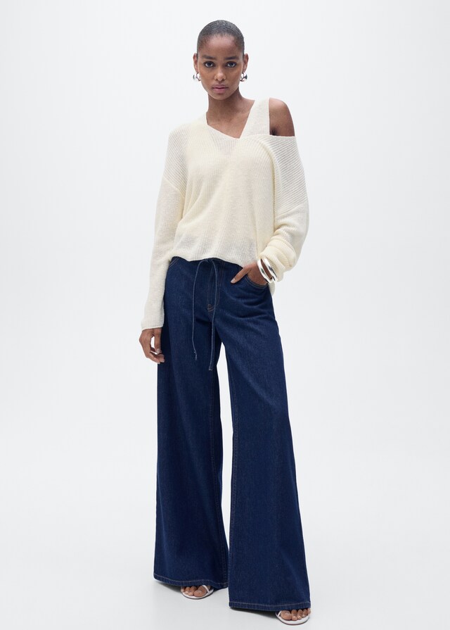 Mango Jersey Punto Cuello Pico