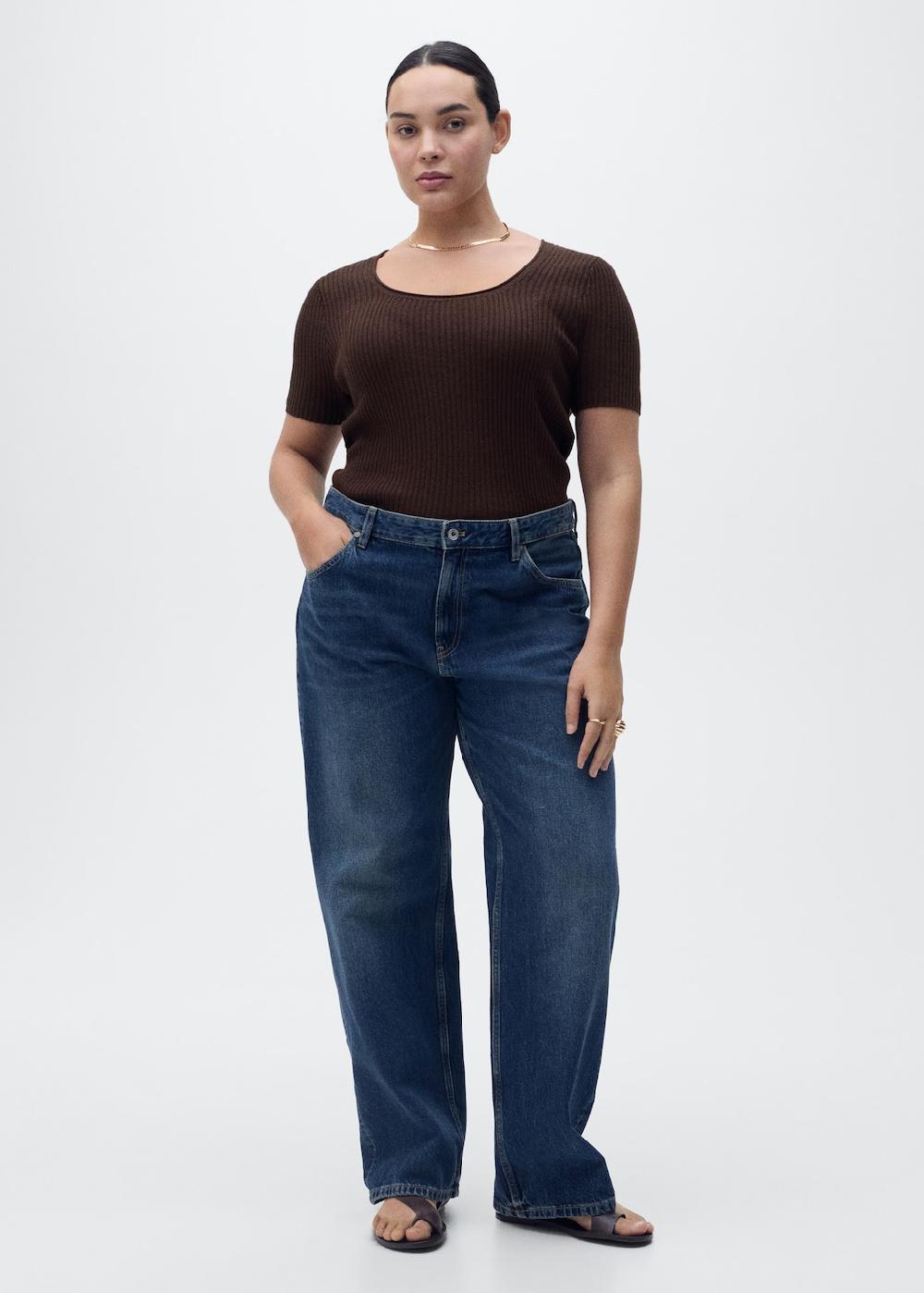 Mango Jersey punto mezcla lino