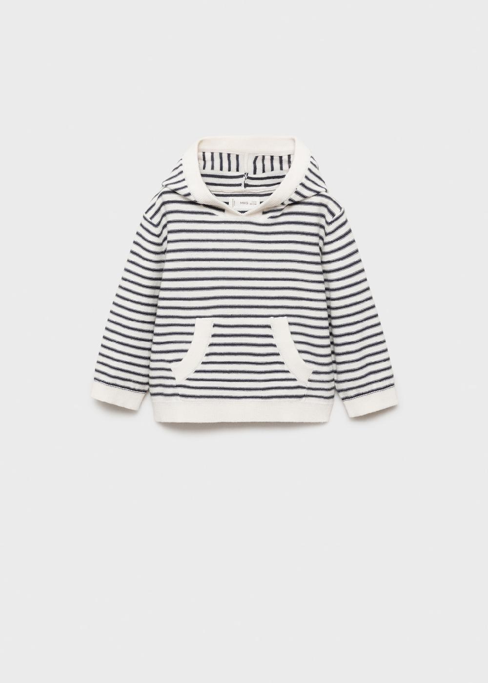 Mango Jersey rayas punto capucha