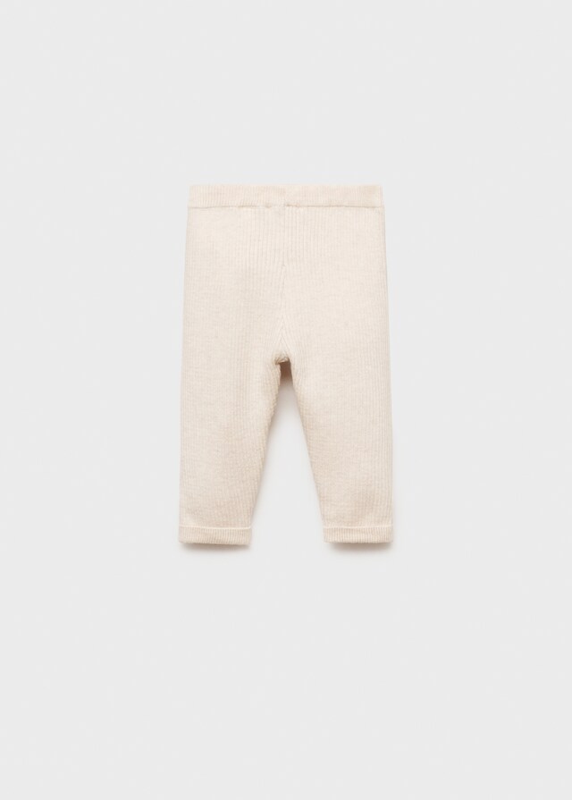 Mango Leggings Canalé Algodón