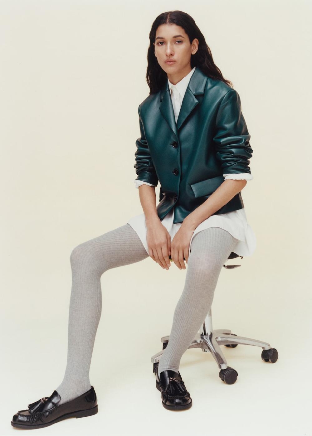 Mango Mocasín piel borlas