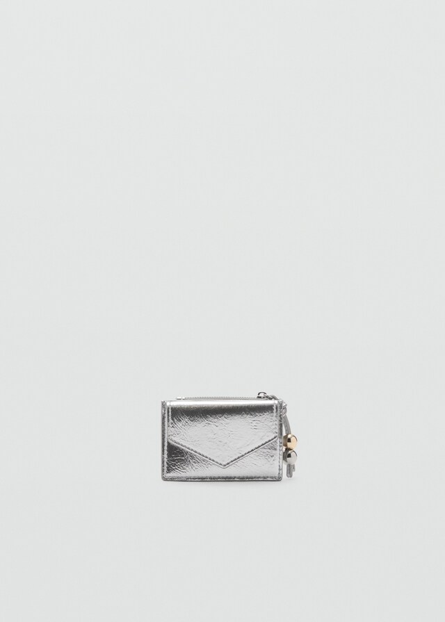 Mango Monedero Metalizado Detalle Bolas