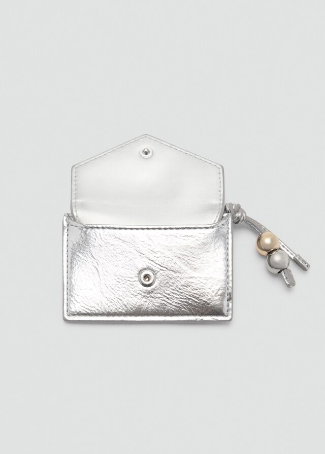 Mango Monedero Metalizado Detalle Bolas