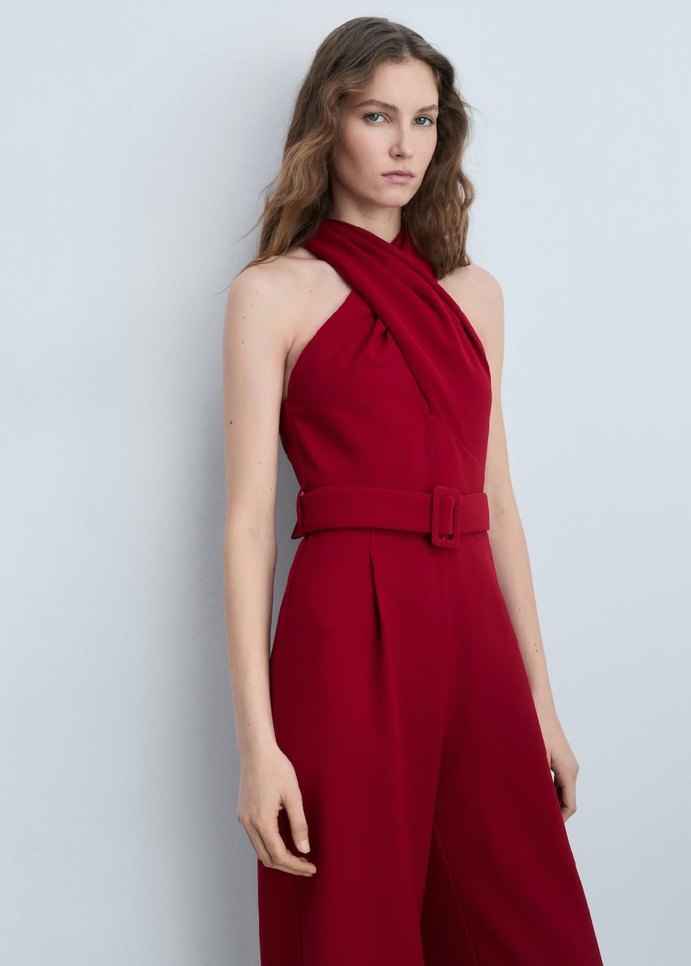 Mango Mono cruzado cinturón