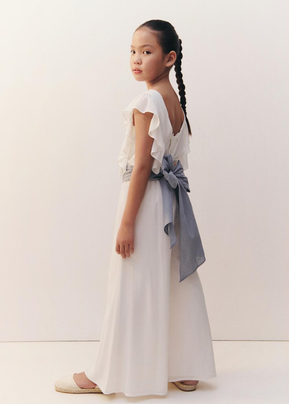 Mango Mono largo volantes