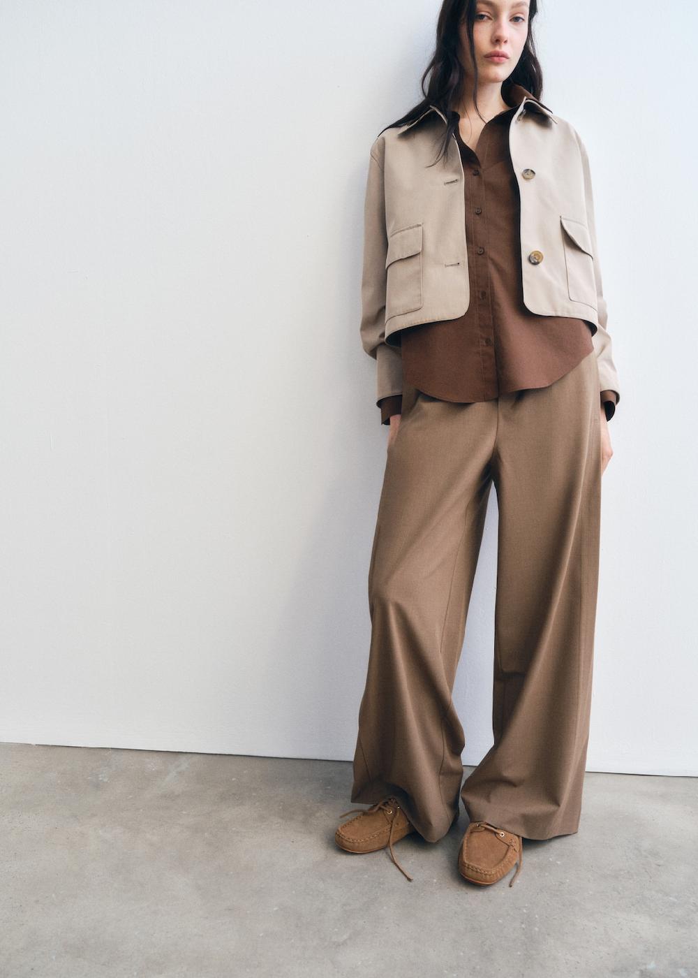 Mango Náutico serraje cordones