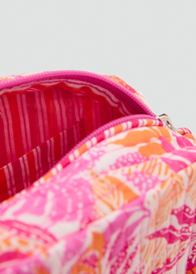 Mango Neceser Acolchado Estampado