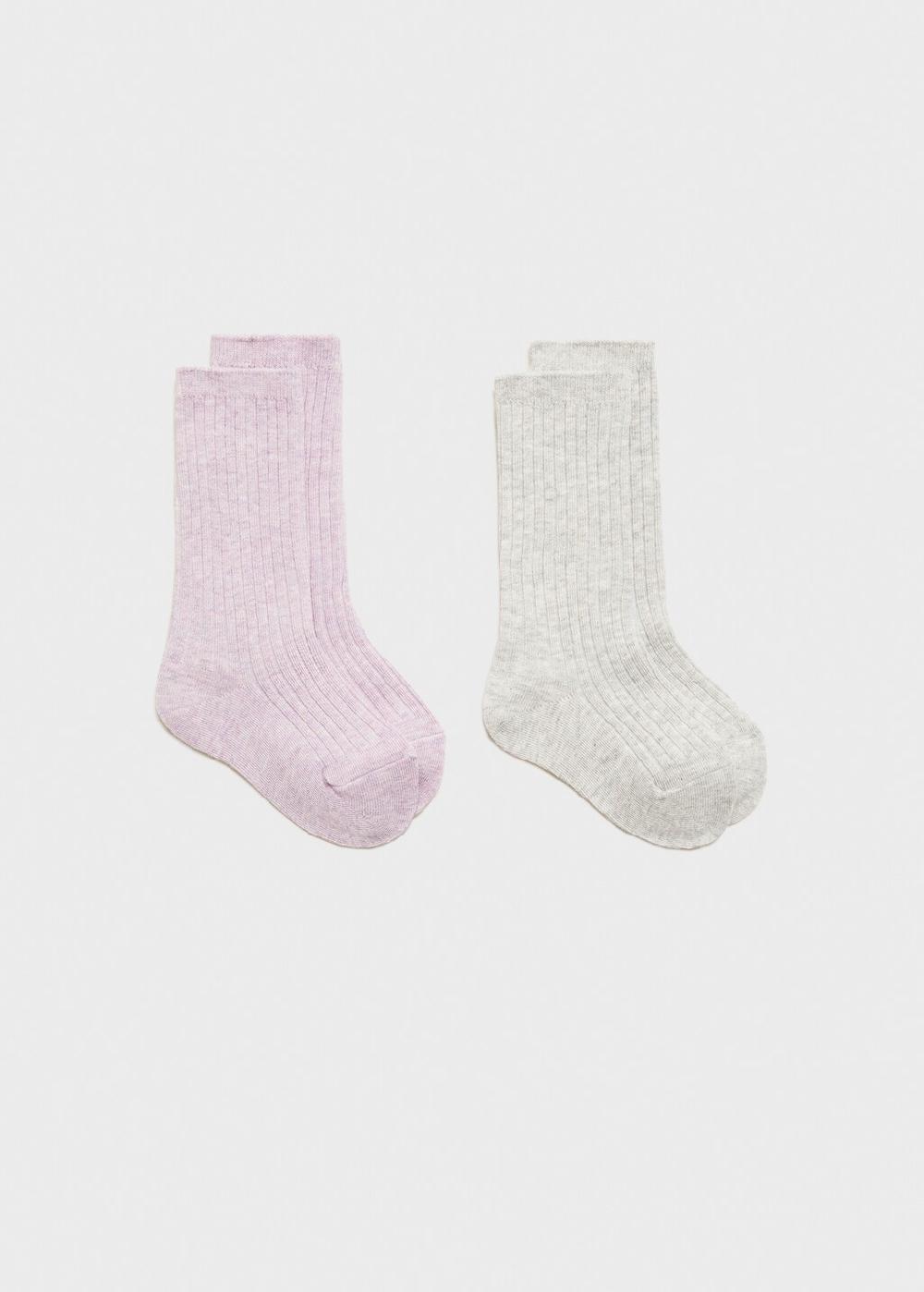 Mango Pack 2 calcetines canalé