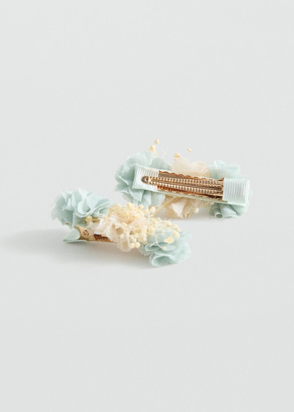 Mango Pack 2 pasadores flores